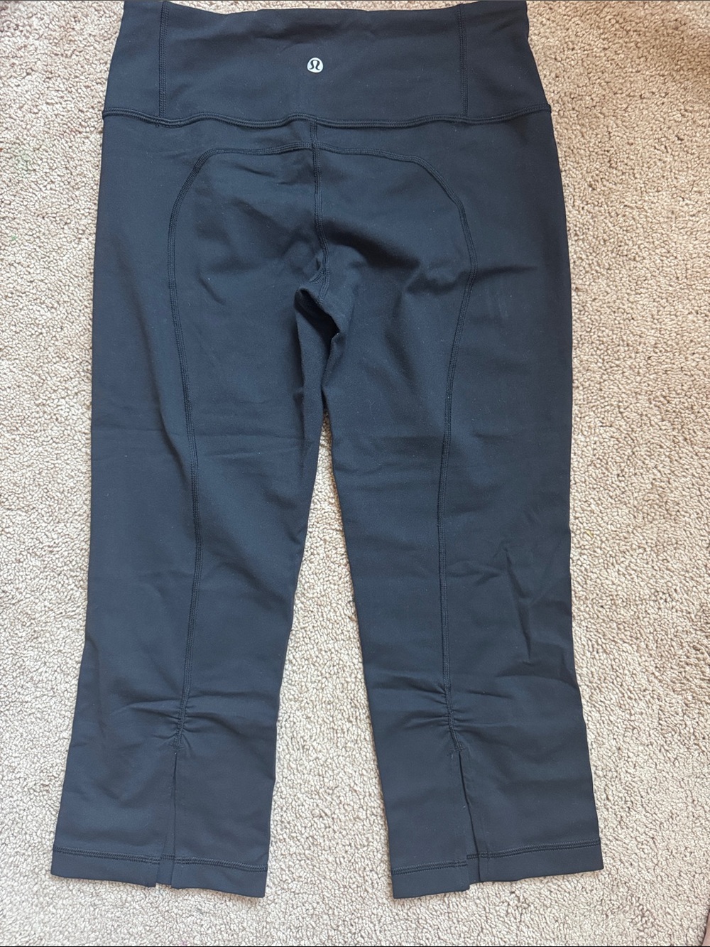 lululemon athletica Black Cropped Leggings with Subtle Logo - Picture 7 of 9